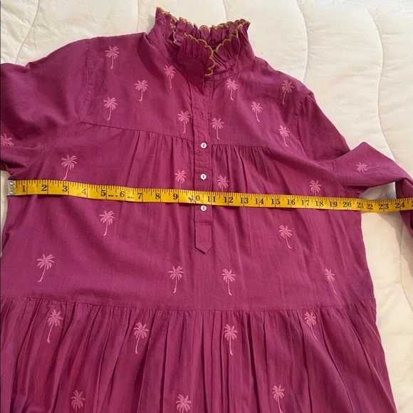 Zindagi Limited Edition pink dress with embroidered palmshas gold trimmings Dresses